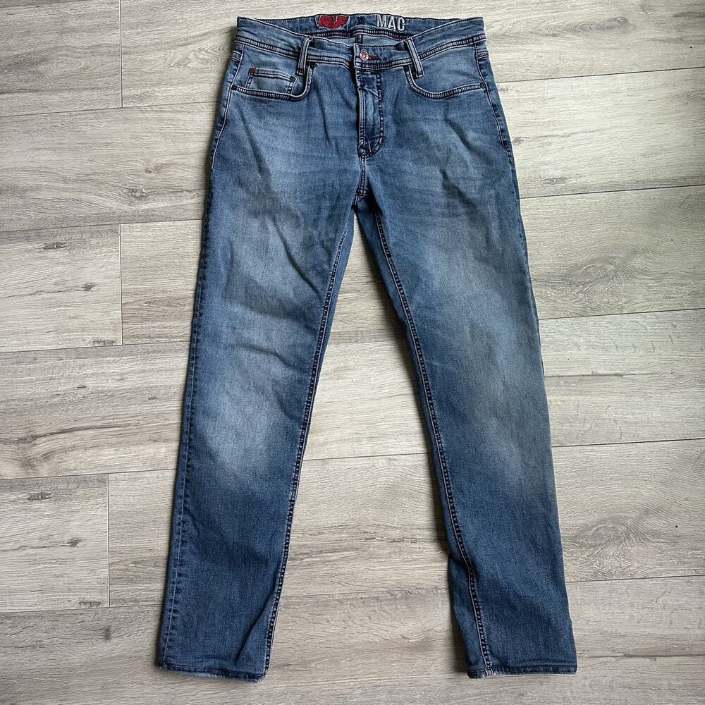 Mac Jeans Men's Ultimate Driver Jeans Red RUF Edition 32x30 Stretch (READ) $245